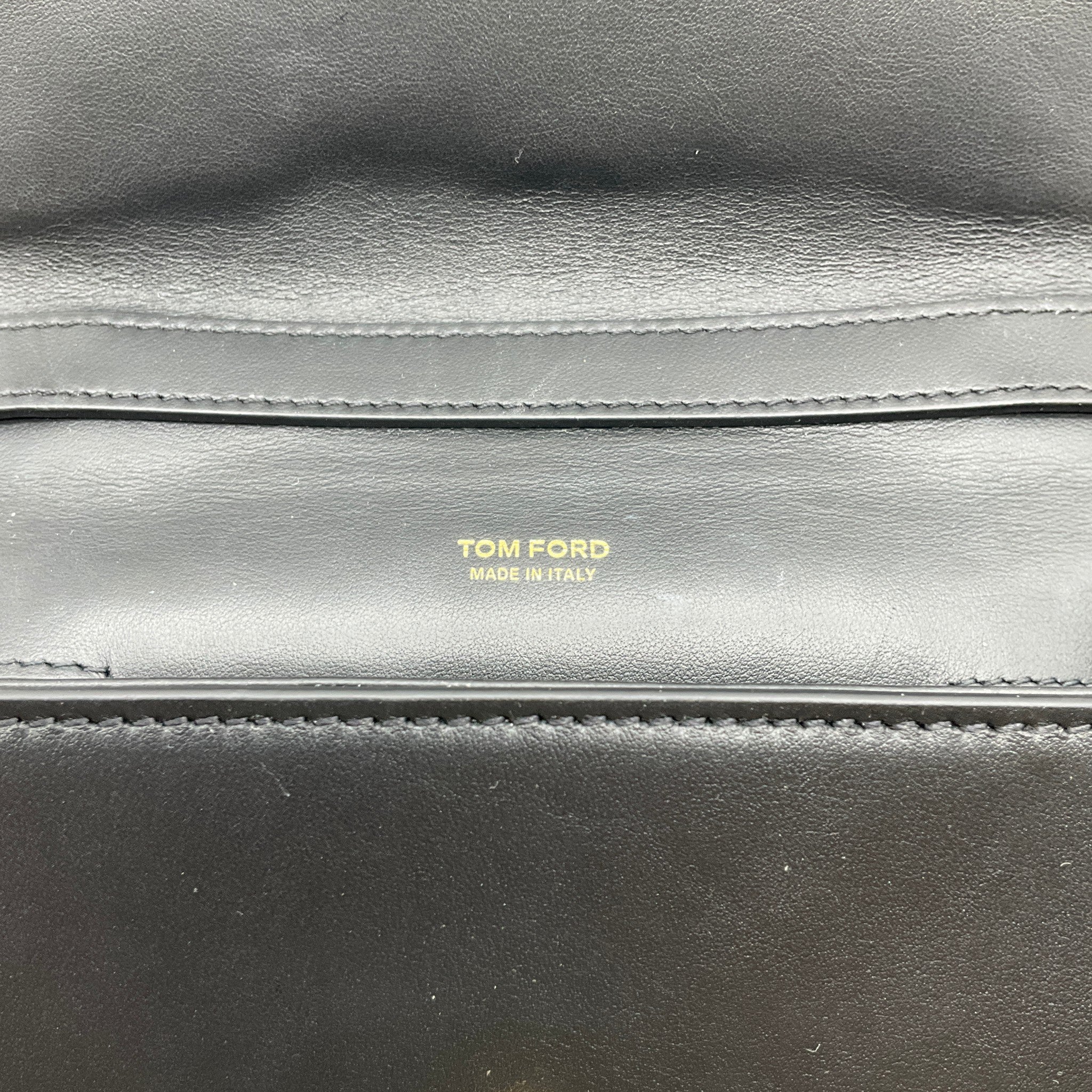 Tom Ford Black Leather Small Bianca Bag