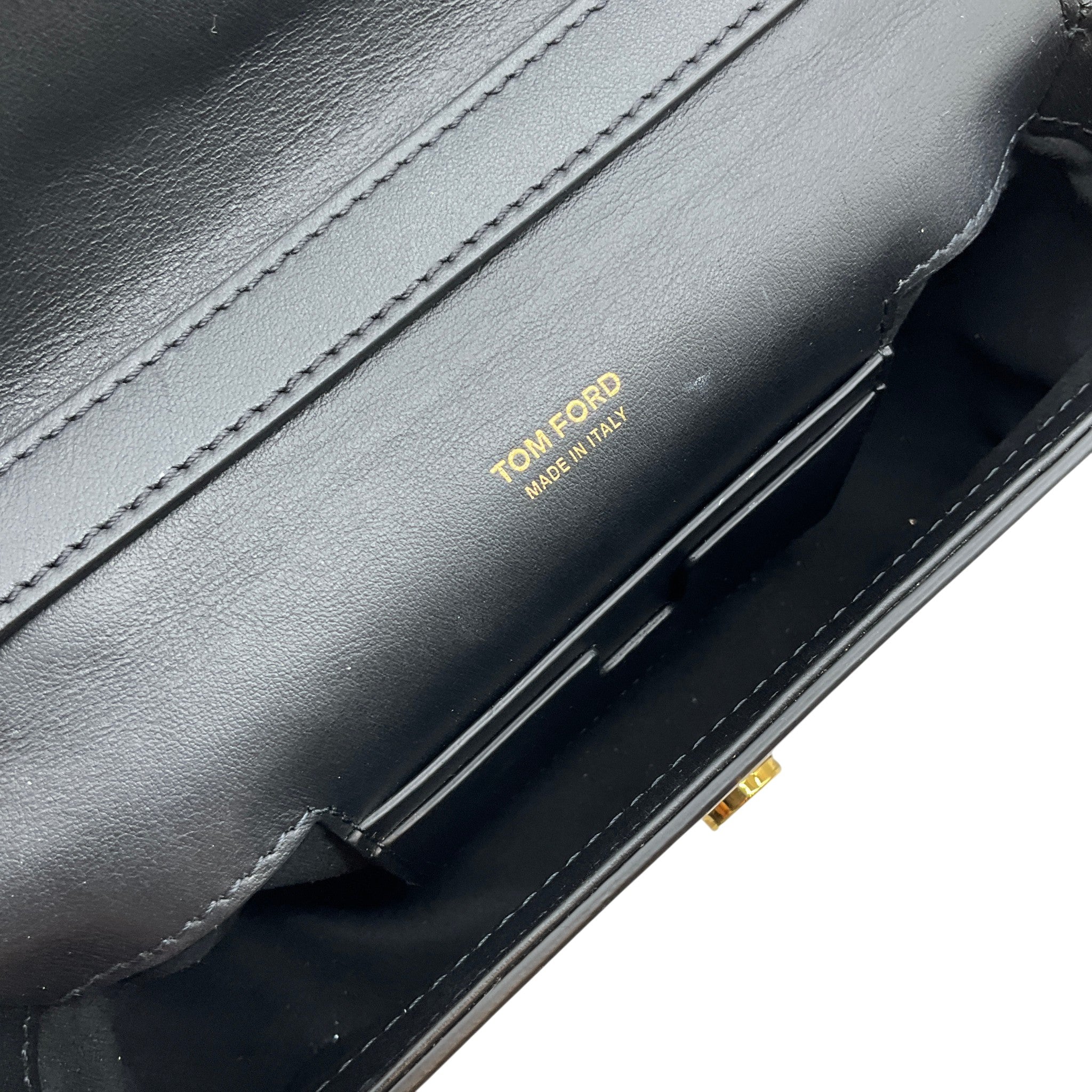 Tom Ford Black Leather Small Bianca Bag