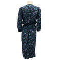 Load image into Gallery viewer, Zadig & Voltaire Navy Blue Multi Renew Bianca Flower Strass Silk Midi Dress
