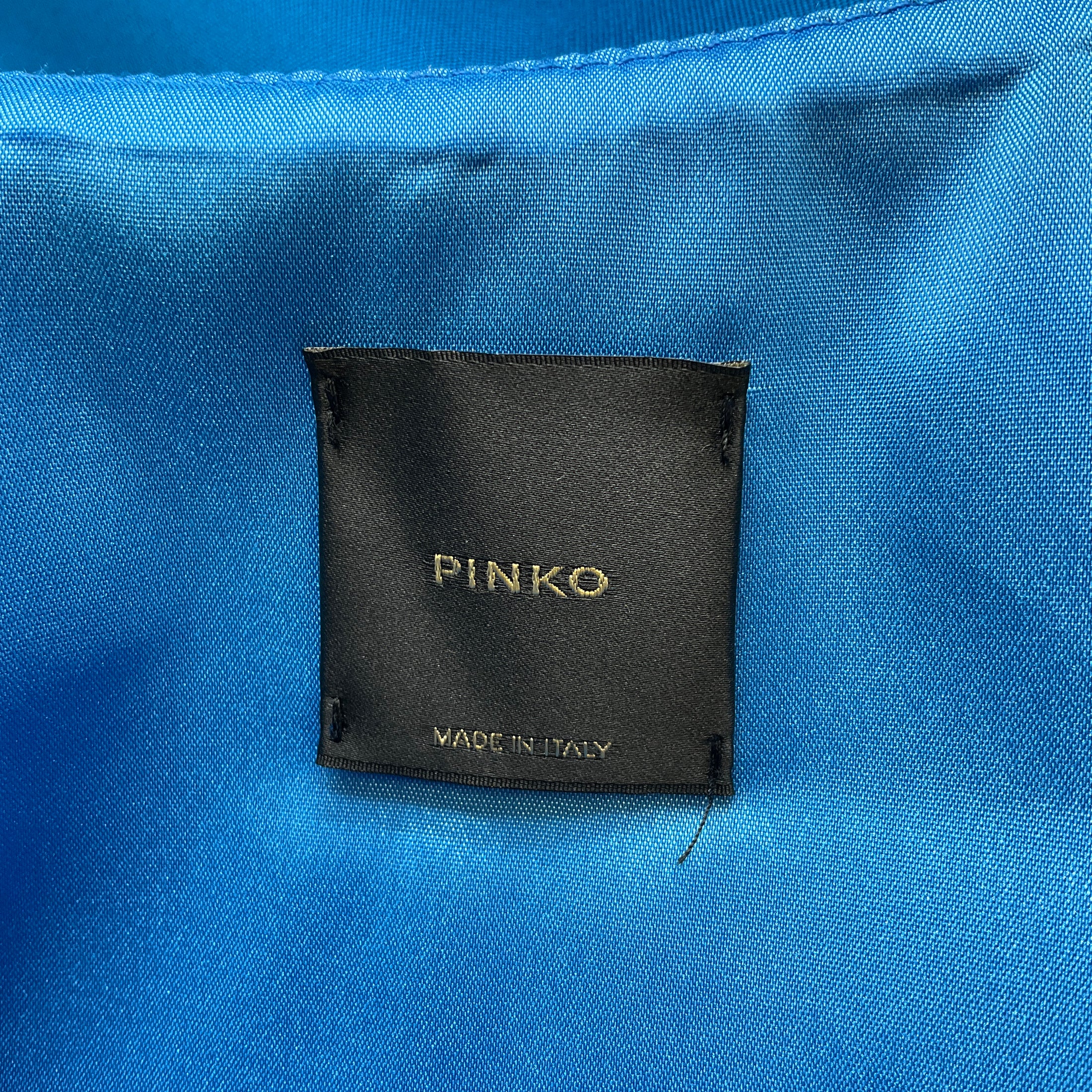 Pinko Blue Angolare Abito Punto Stoffa Scuba Dress