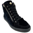 Load image into Gallery viewer, Chanel Black Velvet High Top Sneakers
