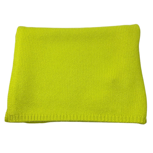 Hermes Lime Green Cashmere Knit Scarf