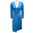 Load image into Gallery viewer, Pinko Blue Angolare Abito Punto Stoffa Scuba Dress
