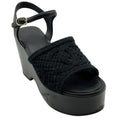 Load image into Gallery viewer, Chanel 2025 Black Mesh CC Logo Platform Sandals

