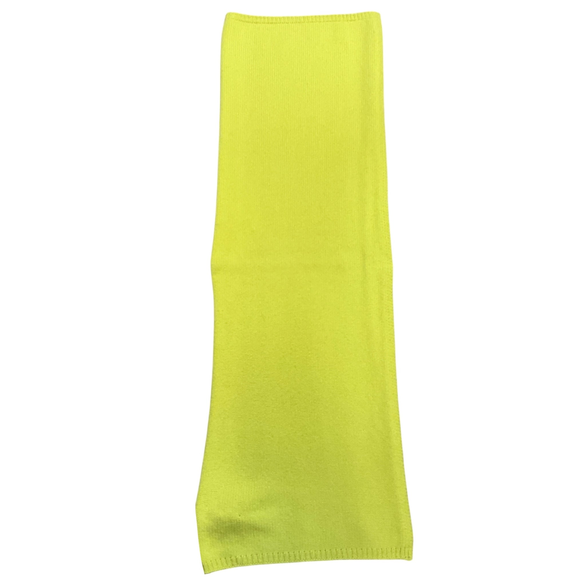 Hermes Lime Green Cashmere Knit Scarf