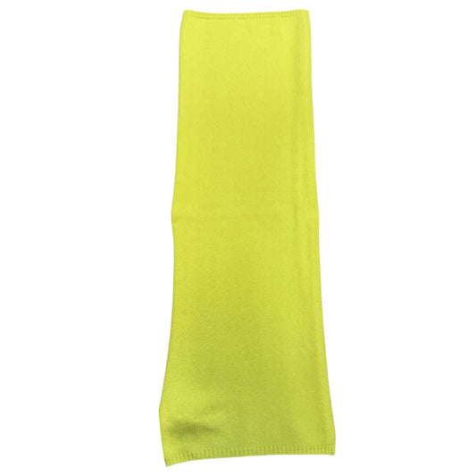 Hermes Lime Green Cashmere Knit Scarf
