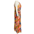 Load image into Gallery viewer, Theia Multicolor Abundant Blooms Macie One Shoulder Drape Mesh Tulle Gown
