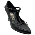 Load image into Gallery viewer, Salvatore Ferragamo Black Leather Tamanda T Strap Pumps

