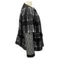 Load image into Gallery viewer, Chanel Black / Grey / Silver 2016 CC Logo Button Fantasy Tweed Jacket
