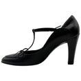 Load image into Gallery viewer, Salvatore Ferragamo Black Leather Tamanda T Strap Pumps
