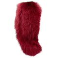 Load image into Gallery viewer, Sonia Rykiel Burgundy Knee-High Lamb Fur Boots
