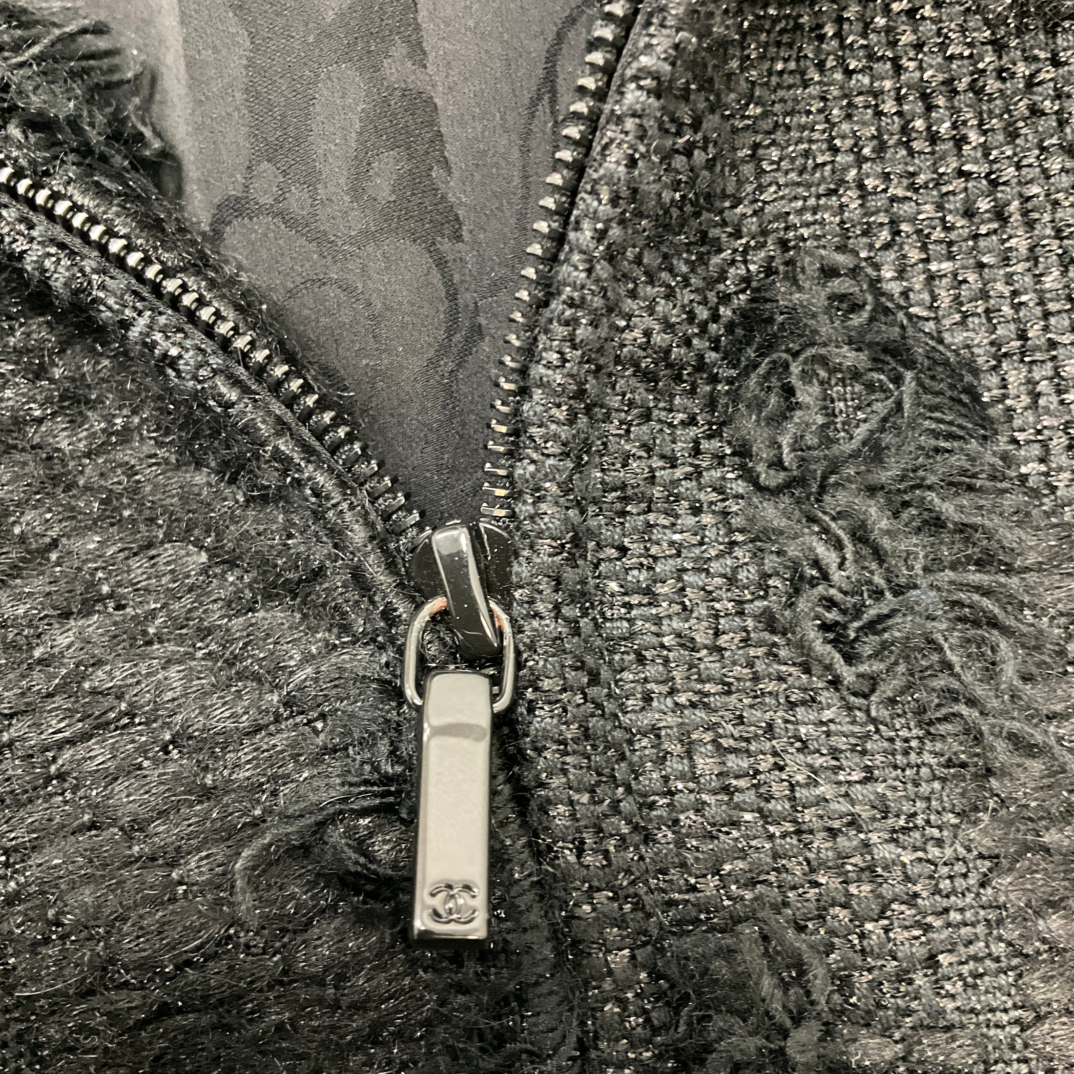 Chanel Black 2015 Fantasy Tweed Dress