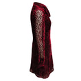 Load image into Gallery viewer, Saint Laurent Burgundy Devore Mini Dress
