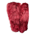 Load image into Gallery viewer, Sonia Rykiel Burgundy Knee-High Lamb Fur Boots
