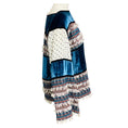 Load image into Gallery viewer, See by Chloe Blue Multi Deep Water Fringed Tweed and Velvet Top
