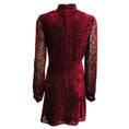 Load image into Gallery viewer, Saint Laurent Burgundy Devore Mini Dress
