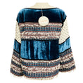 Load image into Gallery viewer, See by Chloe Blue Multi Deep Water Fringed Tweed and Velvet Top
