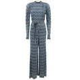 Load image into Gallery viewer, Chloé Blue Printed Wide Leg Long Sleeve Jumpsuit


