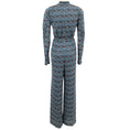 Load image into Gallery viewer, Chloé Blue Printed Wide Leg Long Sleeve Jumpsuit
