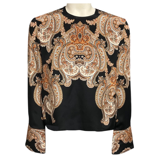 Veronica Beard Black Multi Paisley Printed Karisse Blouse