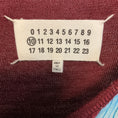 Load image into Gallery viewer, Maison Margiela Burgundy / Blue Multi Pool Scarf Print Silk and Wool Knit Sweater
