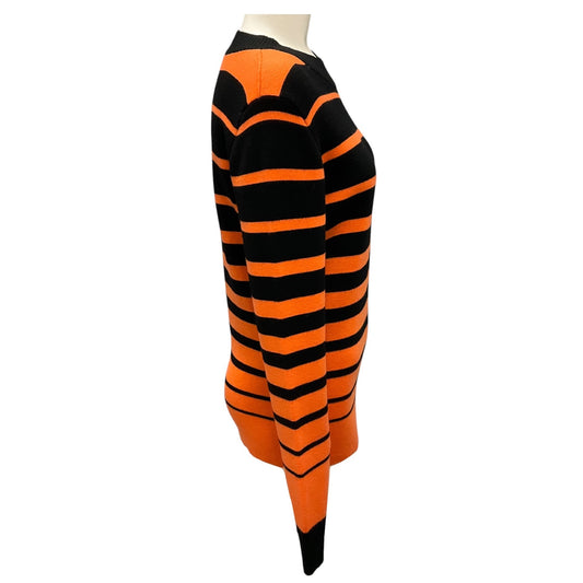 Paco Rabanne Black / Orange Striped Knit Sailor Sweater