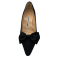 Load image into Gallery viewer, Manolo Blahnik Black Satin Bow Pumps
