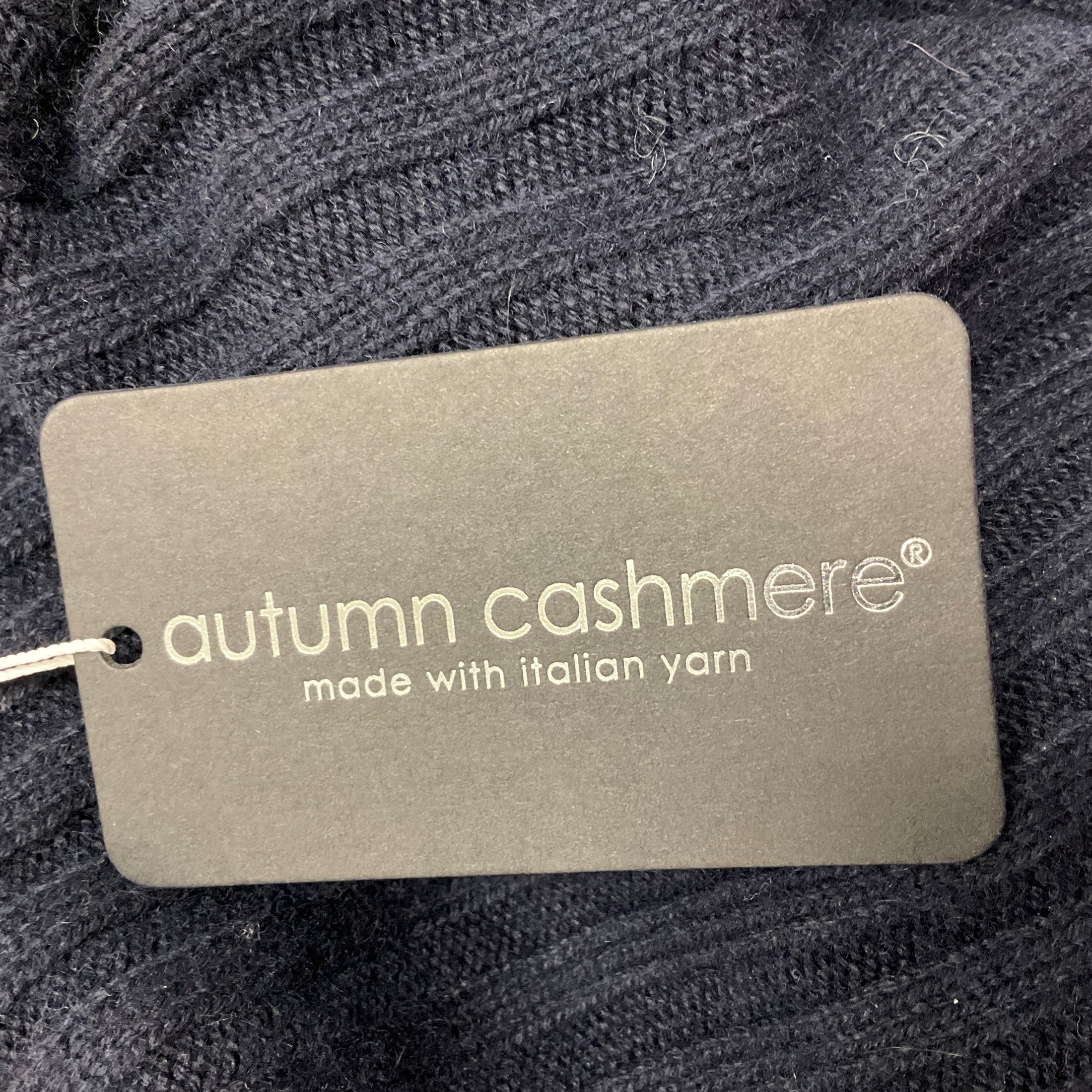 Autumn Cashmere Navy Hybrid Rib Cape Sweater