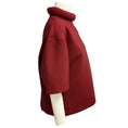 Load image into Gallery viewer, Maison Rabih Kayrouz Maroon Red Short Sleeved Tubular Neck Wool Stretch Crepe Top
