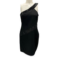 Load image into Gallery viewer, Halston Black One Shoulder Stretch Crepe Auriel Dress
