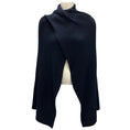 Load image into Gallery viewer, Autumn Cashmere Navy Hybrid Rib Cape Sweater
