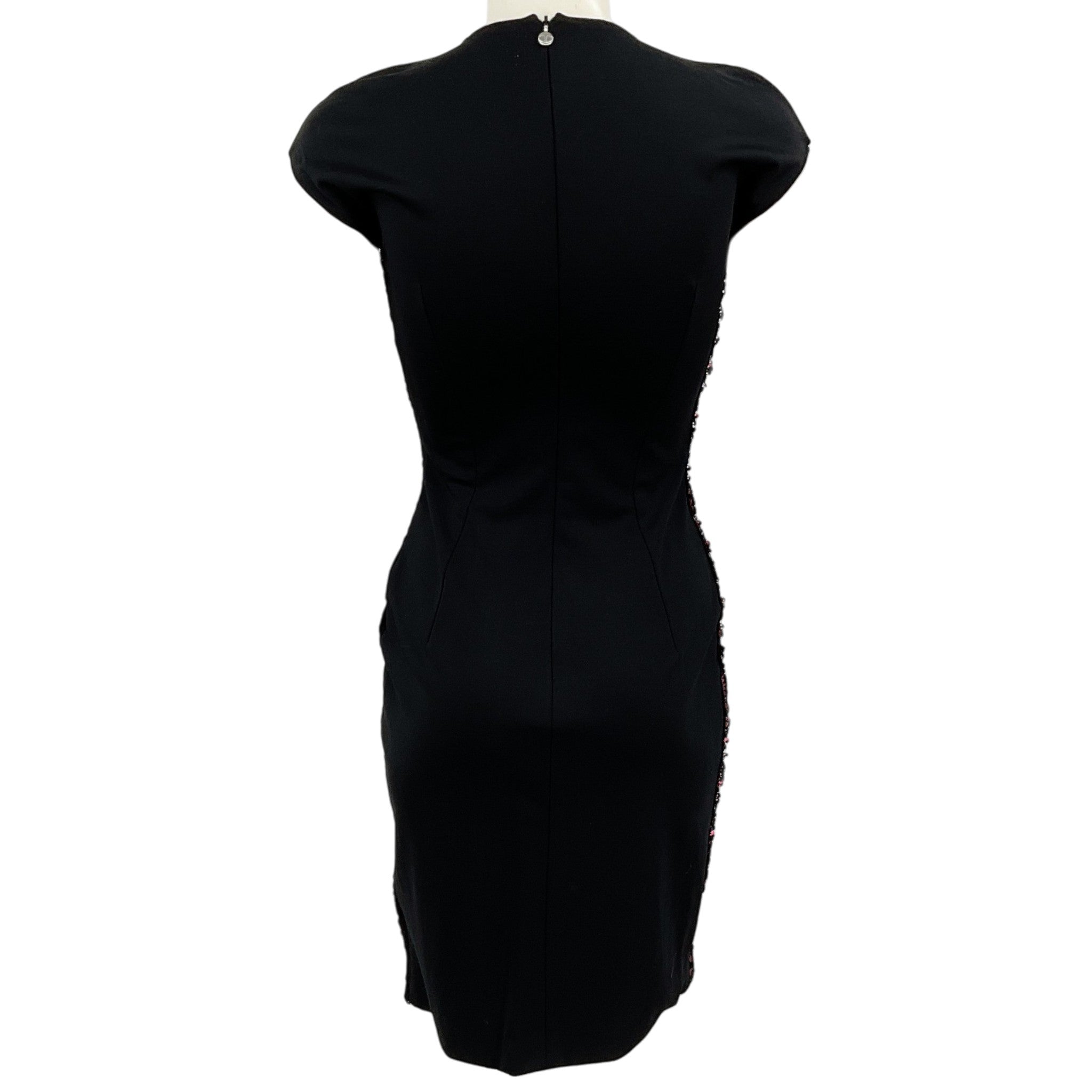 Just Cavalli Burgundy Sequined Cap Sleeve Dress