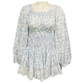 Load image into Gallery viewer, Caroline Constas Blue Watercolor Floral Sage Mini Dress

