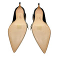 Load image into Gallery viewer, Carolina Herrera Gold Metallic / Black Bow Detail Low Heel Leather Pumps
