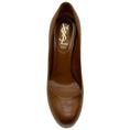 Load image into Gallery viewer, Saint Laurent Brown Leather Tribute Platform Pumps
