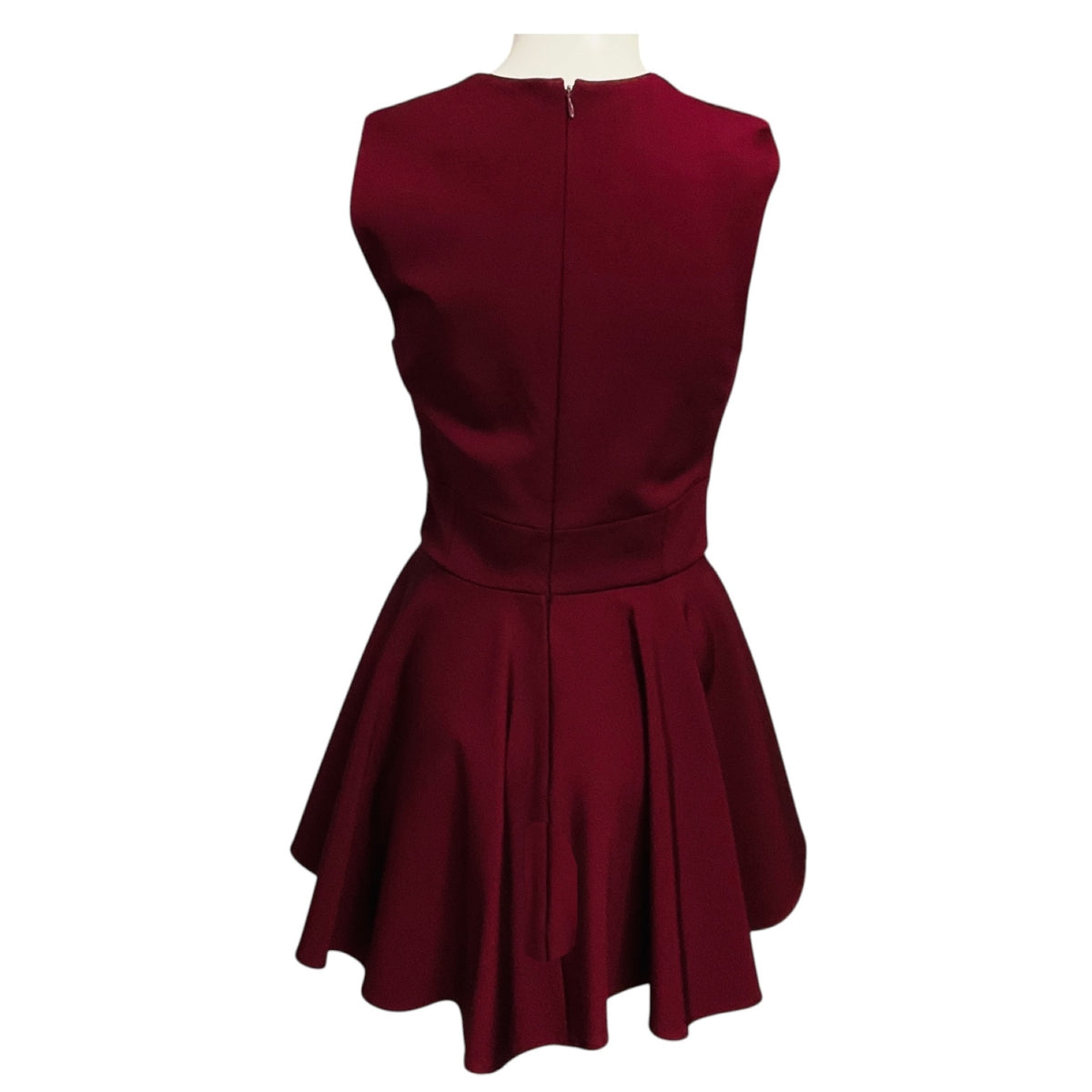 Cushnie et Ochs Burgundy Sleeveless High Low Peplum Top