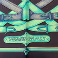 Load image into Gallery viewer, Hermes Navy Blue / Turquoise Cavalcadour Print Square Silk Twill Scarf
