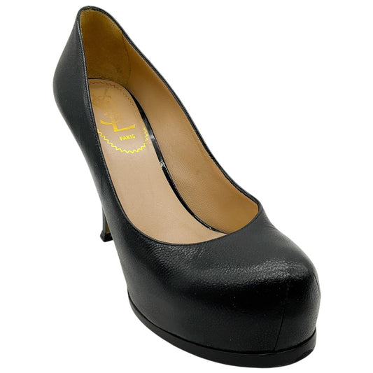 Saint Laurent Black Leather Tribute Platform Pumps

