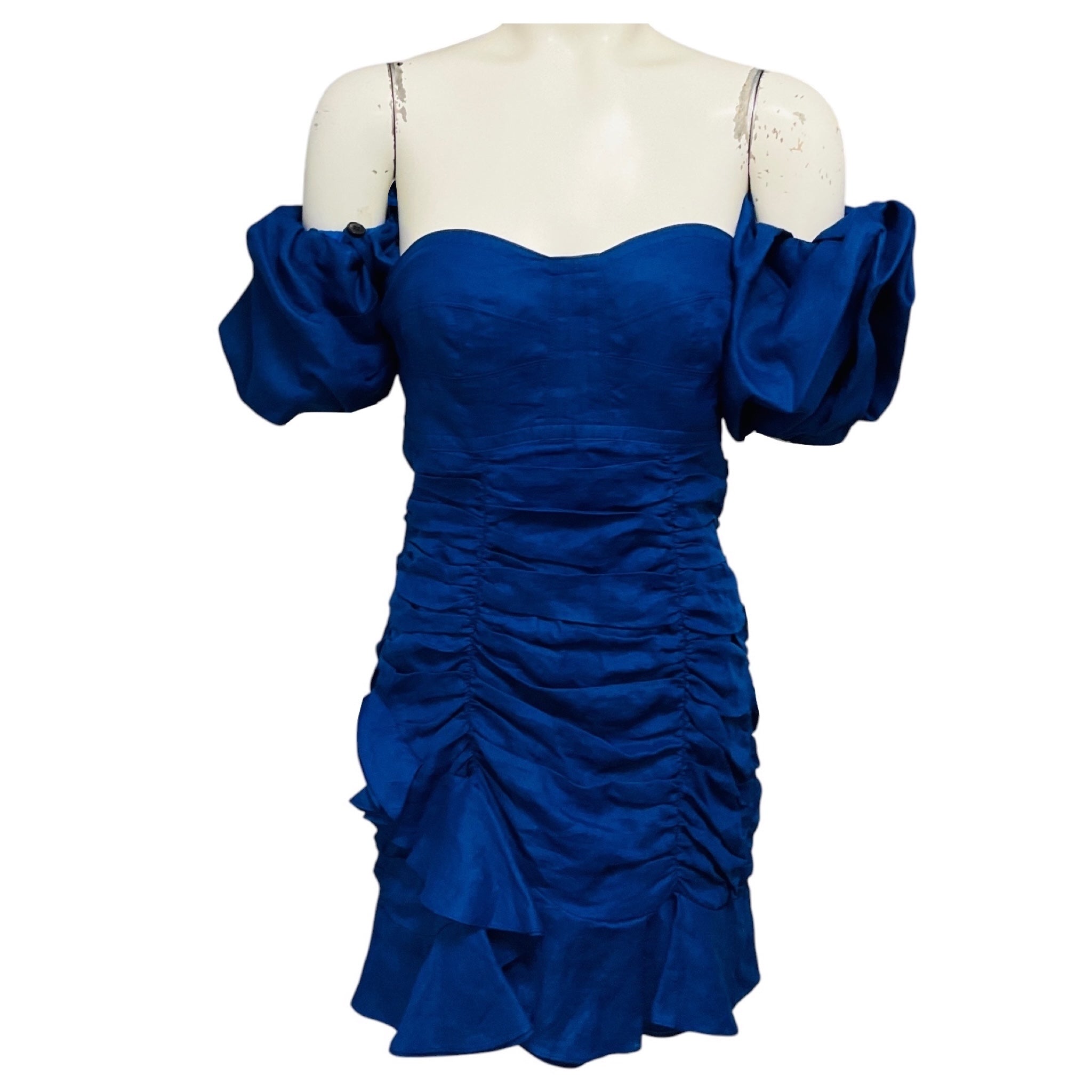 Isabel Marant Blue Ramie Jasmine Mini Dress