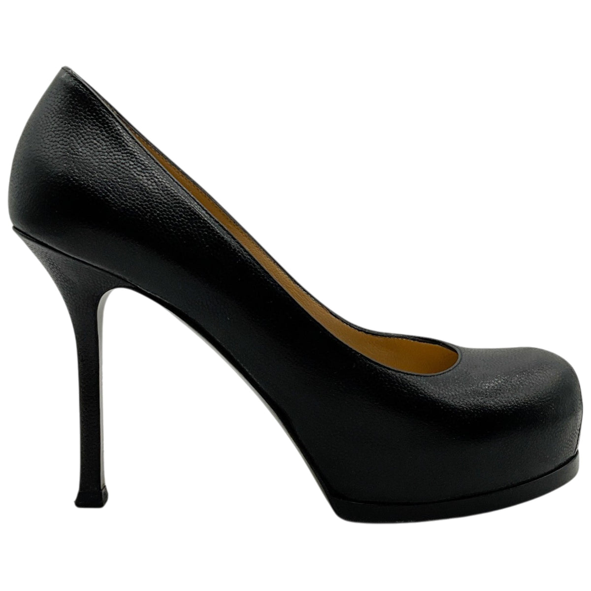 Saint Laurent Black Leather Tribute Platform Pumps
