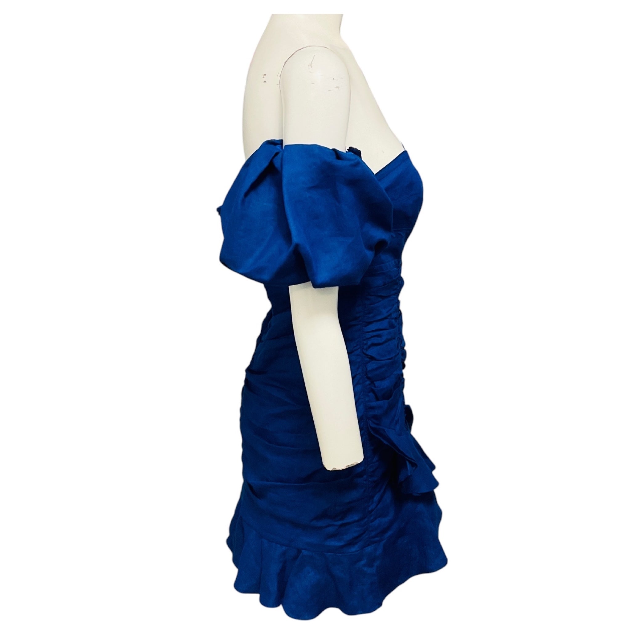 Isabel Marant Blue Ramie Jasmine Mini Dress