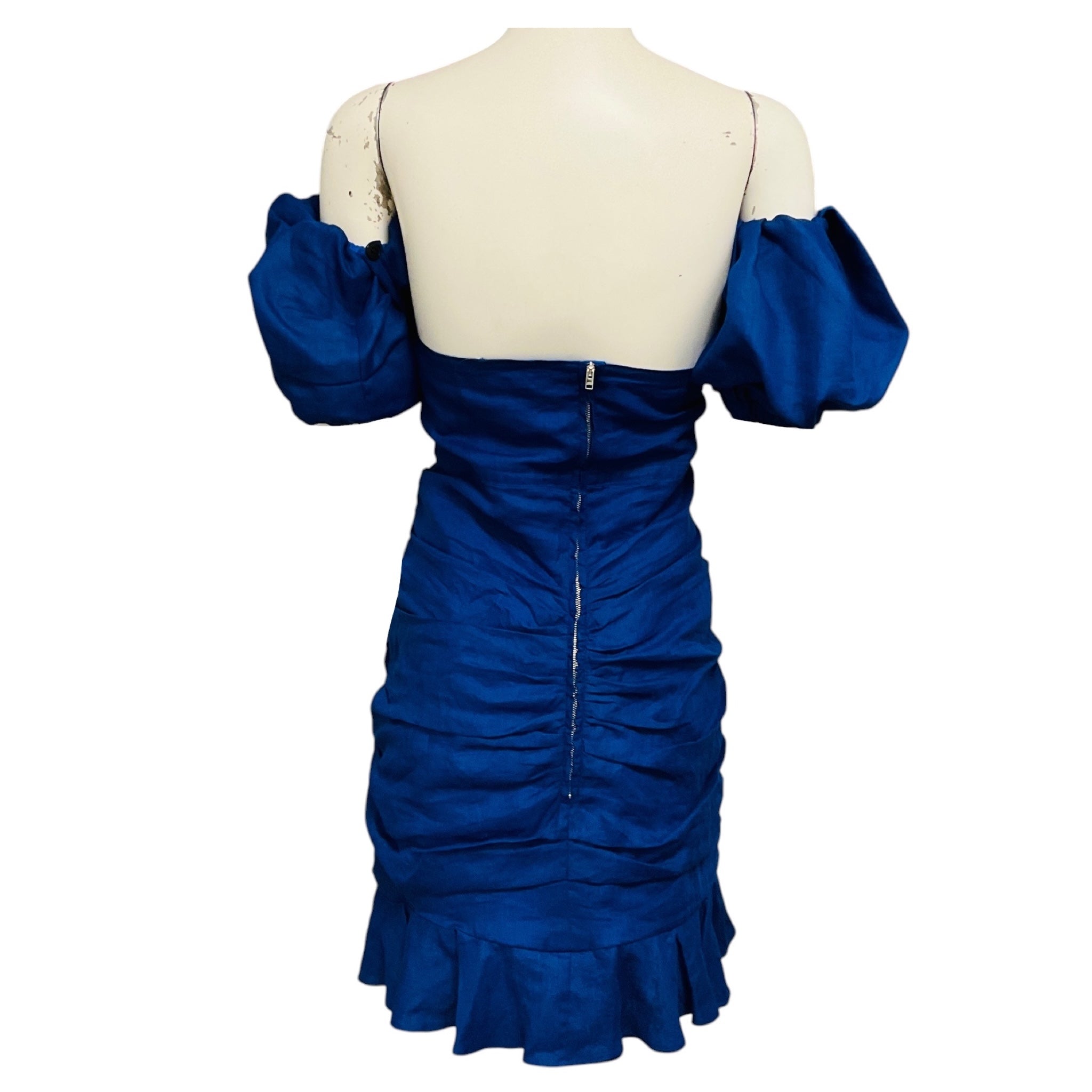 Isabel Marant Blue Ramie Jasmine Mini Dress