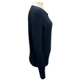 Load image into Gallery viewer, Chanel Navy Blue Button Detail Long Sleeved Ribbed Knit Top
