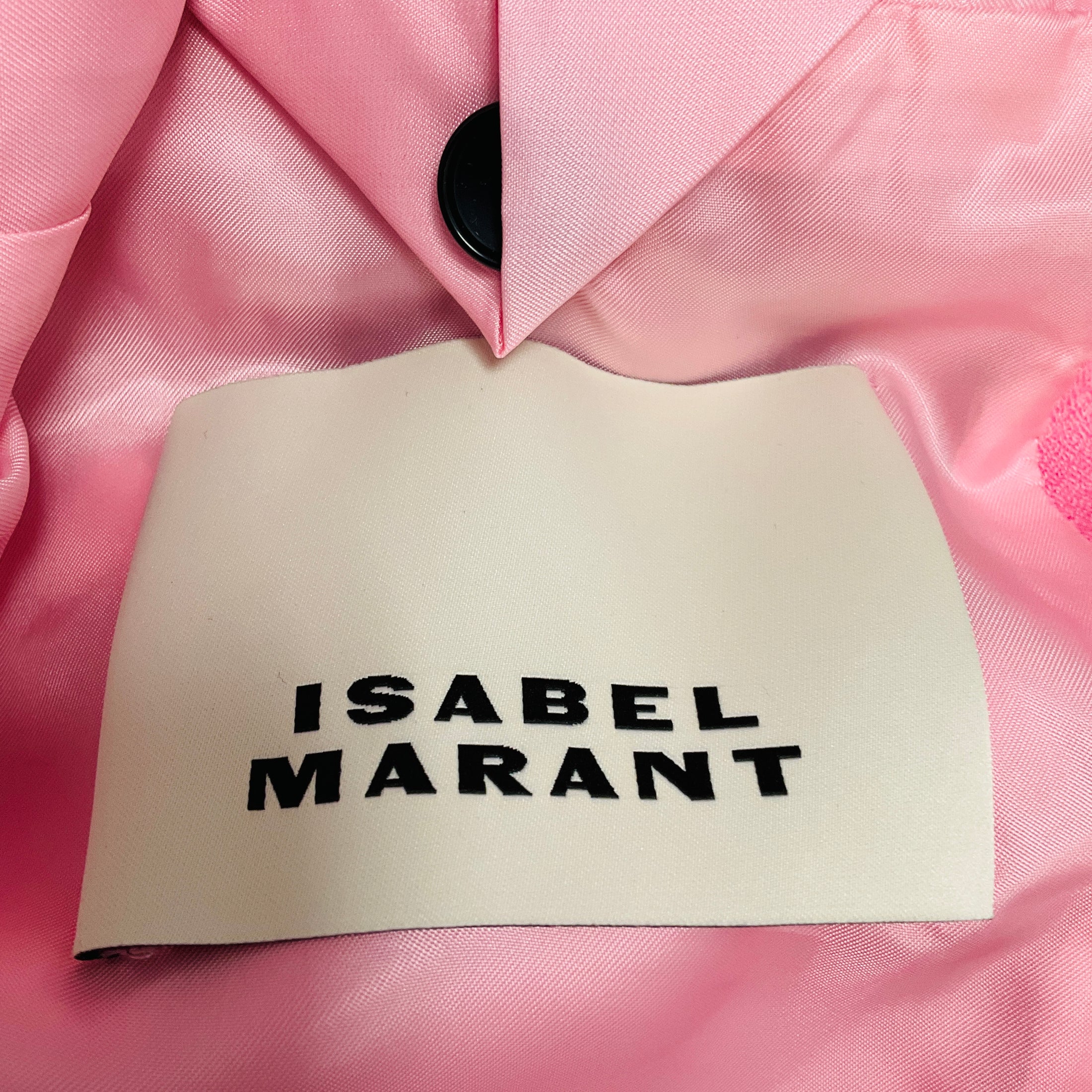 Isabel Marant Pink Nevim Tailored Double Breasted Blazer