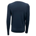 Load image into Gallery viewer, Chanel Navy Blue Button Detail Long Sleeved Ribbed Knit Top
