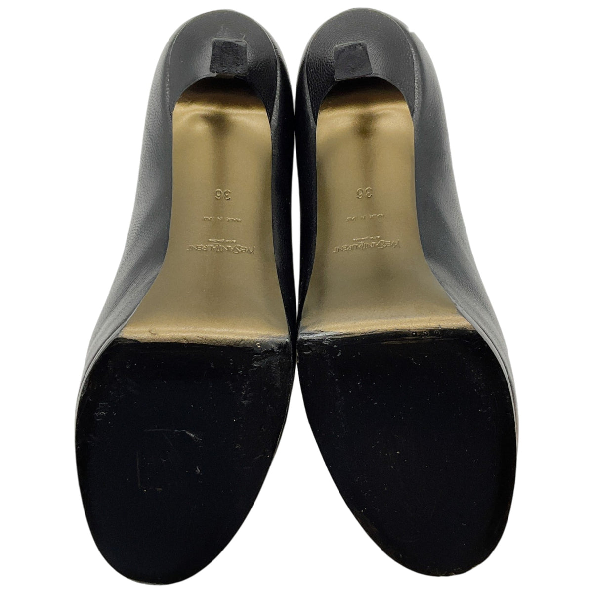 Saint Laurent Black Leather Tribute Platform Pumps