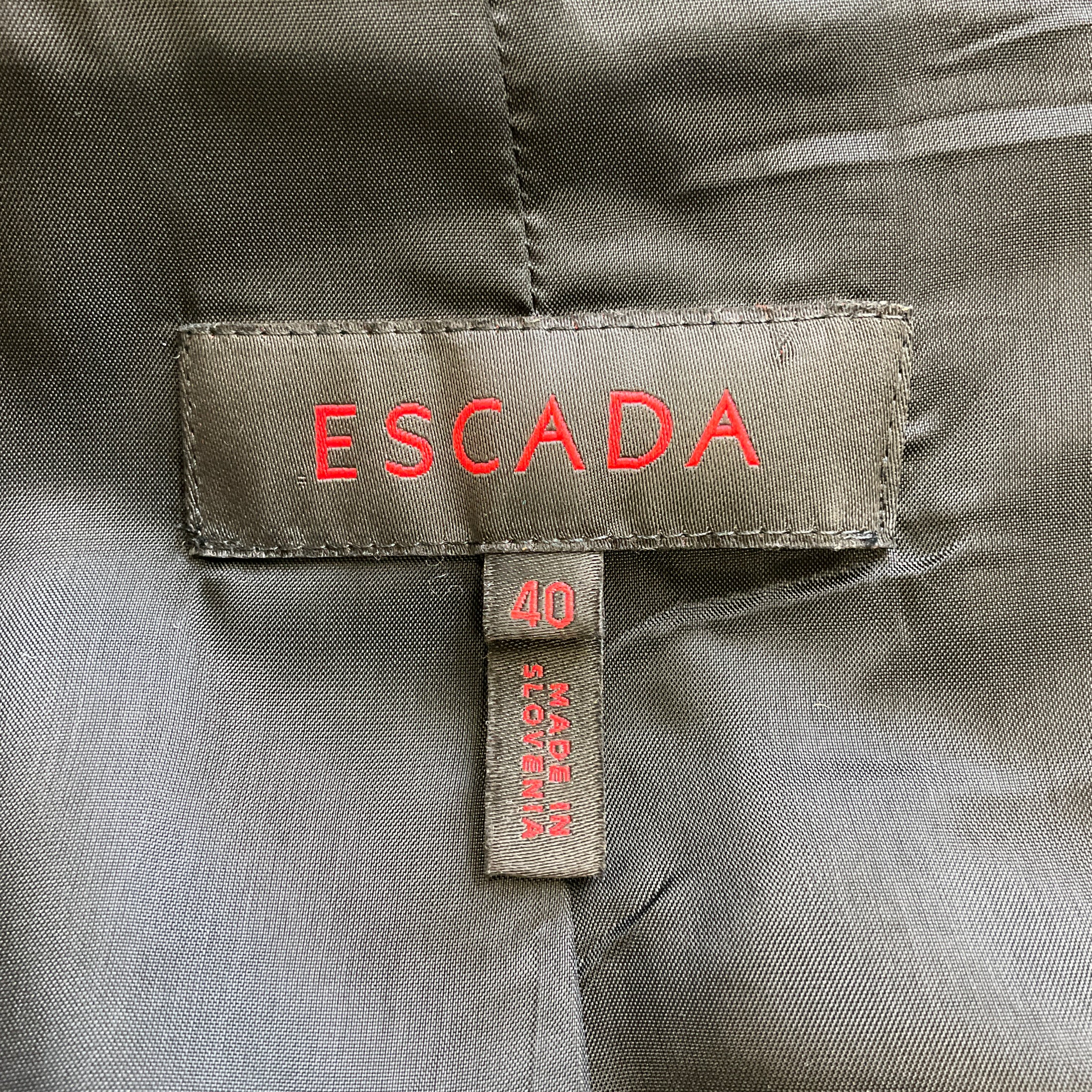 Escada Black Shimmer Tuxedo Style Blazer