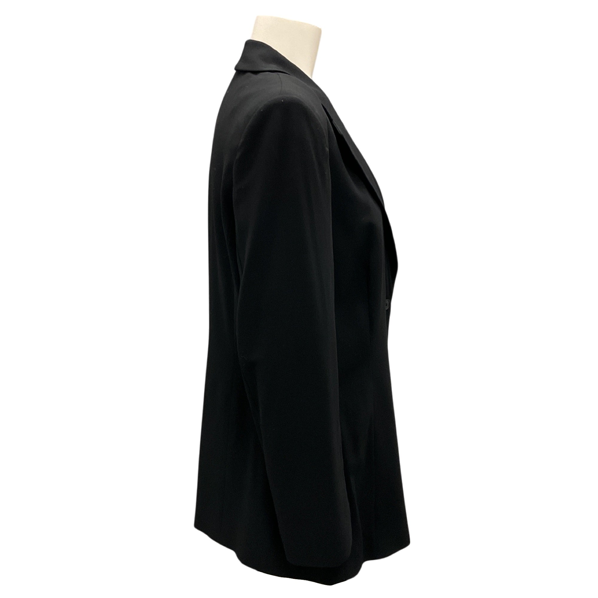 Luciano Barbera Black Classic Wool Stretch Blazer