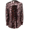 Load image into Gallery viewer, McQ by Alexander McQueen Burgundy / Black Paillettes Top
