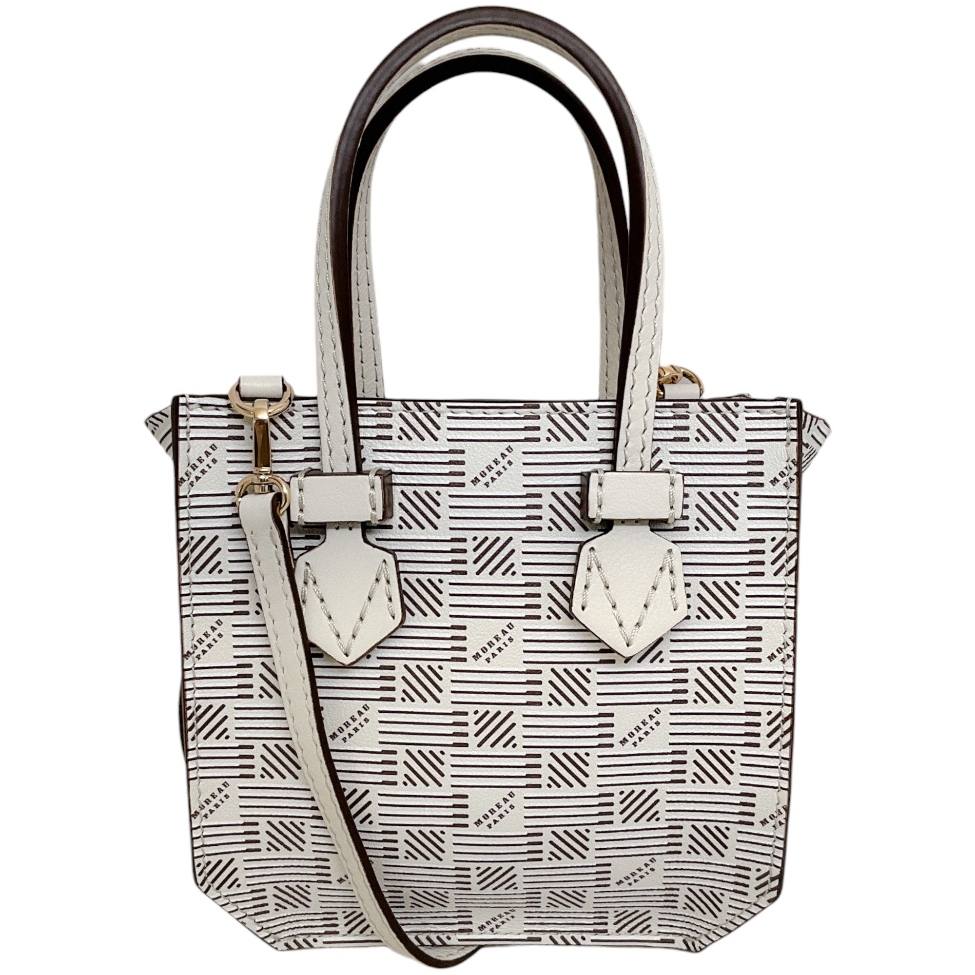 Moreau White Mini Bregancon Zipped Tote Bag
